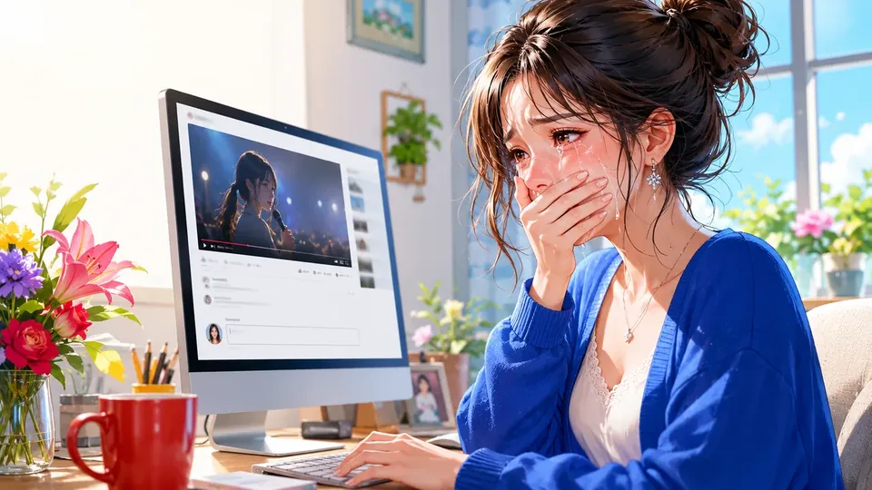 A listener moved to tears, writing a comment under a song